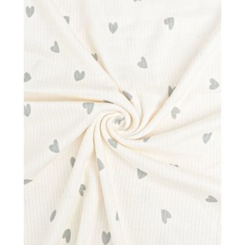 Ripp-Jersey Baby Ripp Herzen old green