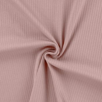 Preview: Baumwolljersey Ripjersey uni dusty pink