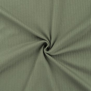 Preview: Baumwolljersey Rippjersey uni army