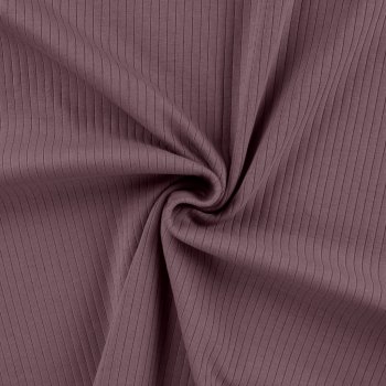 Preview: Baumwolljersey Rippjersey uni mauve