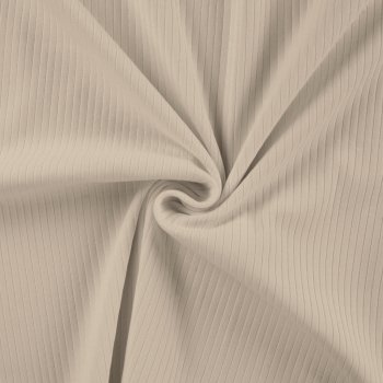 Preview: Baumwolljersey Rippjersey uni sand