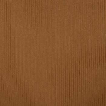 Preview: Baumwolljersey Rippjersey uni caramel