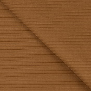 Baumwolljersey Rippjersey uni caramel