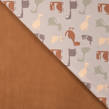 Preview: Softshell Dinosaurier auf grau