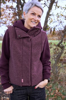 Merino Fleece beere meliert 100% Merinowolle