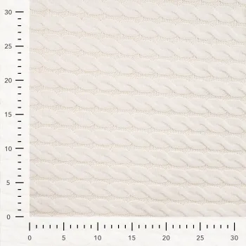 Preview: Strickstoff„Nordic Cable Matilda“ – Zopfmuster,  ecru