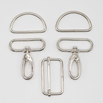 Taschenzubehör-Set 40mm silber