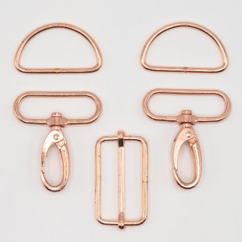Taschenzubehör-Set 40mm rosegold