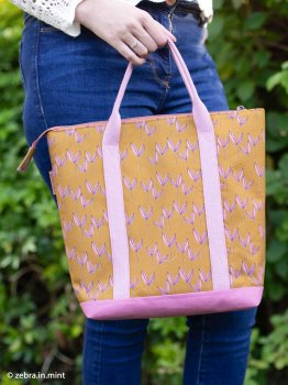 Preview: Canvas Dancing Leaves by Emjo Design, senf