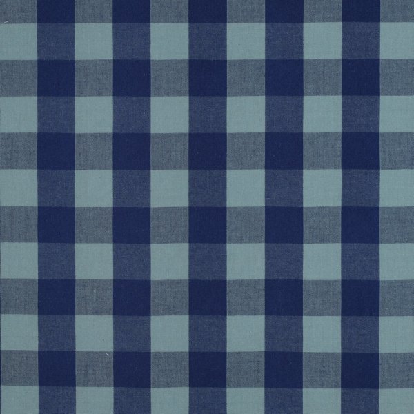 Baumwolle Popeline garngefärbt Karos Blau / Grün