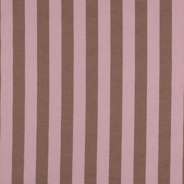 Baumwoll Popeline YD Stripes Hellrosa / Braun
