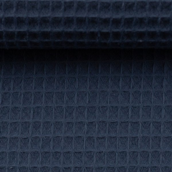 Waffelpiqué Nelson uni blau