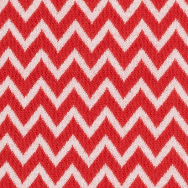 Bündchen Karla Chevron Jacquard rot /weiss