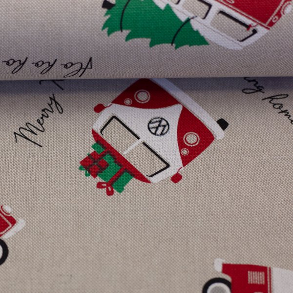 Canvas Weihnachten VW Bully XMAS Ride Mery Xmas