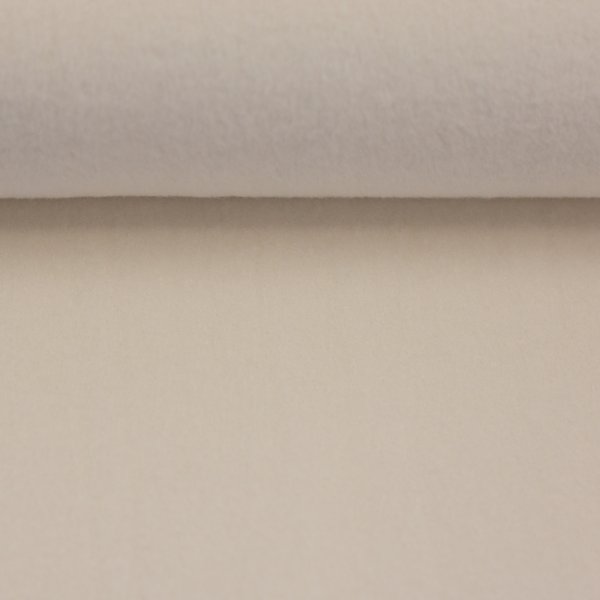 Baumwollfleece Carlos von Swafing uni  naturweiss - 100% Baumwolle