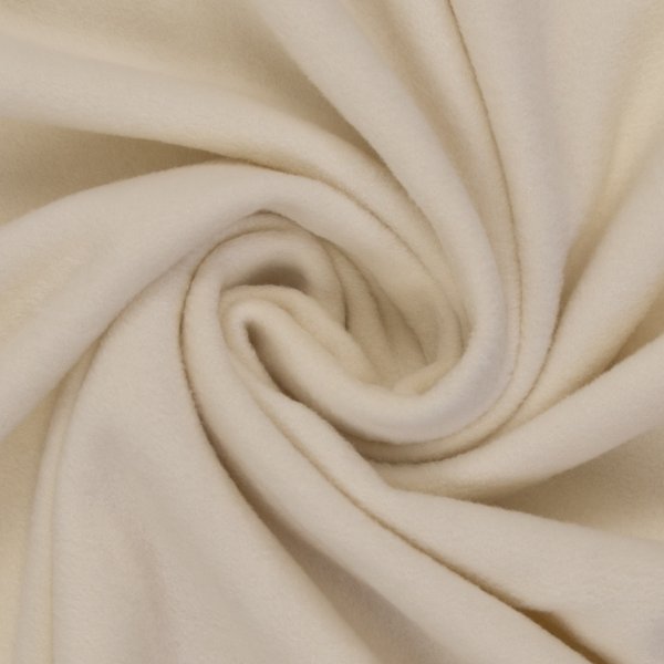 Baumwollfleece Carlos von Swafing uni  naturweiss - 100% Baumwolle