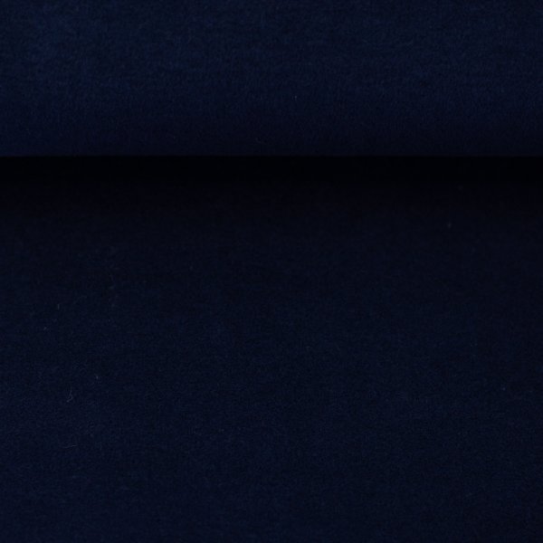 Baumwollfleece Carlos von Swafing uni  nachtblau - 100% Baumwolle