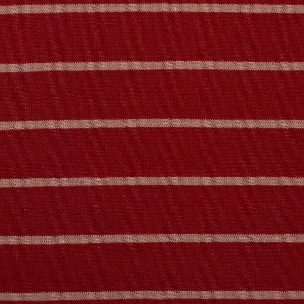Baumwolljersey -Isa- Streifen - rot/ hellrot