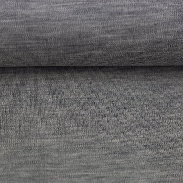 Merino Strick grau meliert 100% Merinowolle