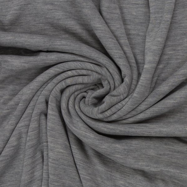 Merino Strick grau meliert 100% Merinowolle