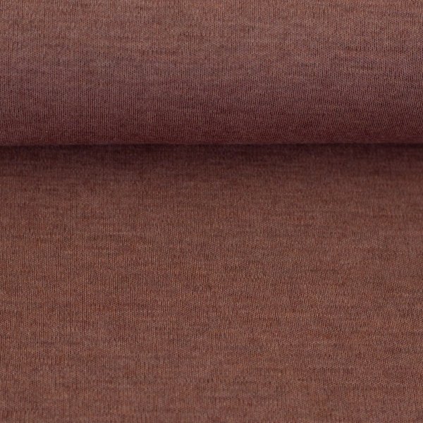 Merino Strick dark old rose meliert 100% Merinowolle