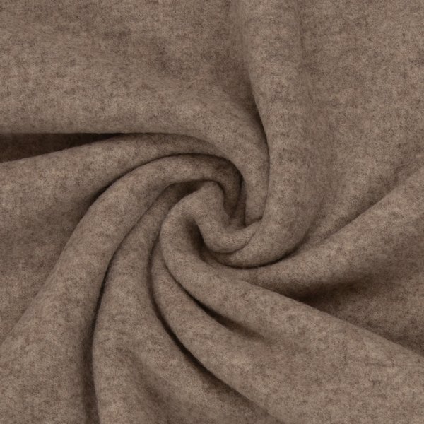 Merino Fleece beige meliert 100% Merinowolle