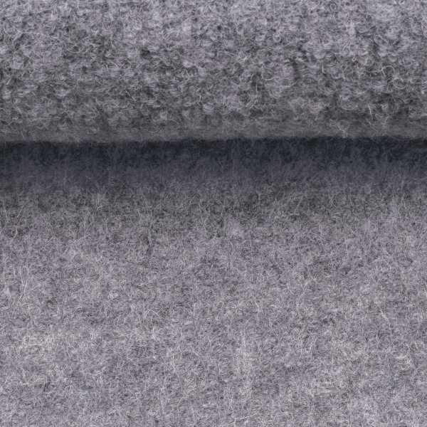 Merino Fleece grau meliert 100% Merinowolle