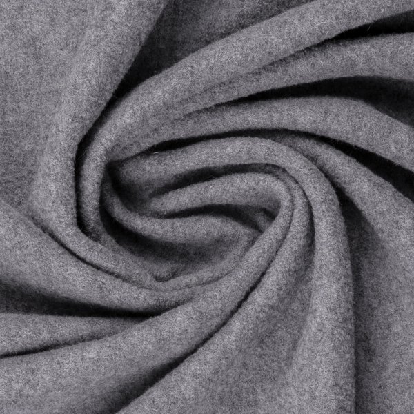 Merino Fleece grau meliert 100% Merinowolle