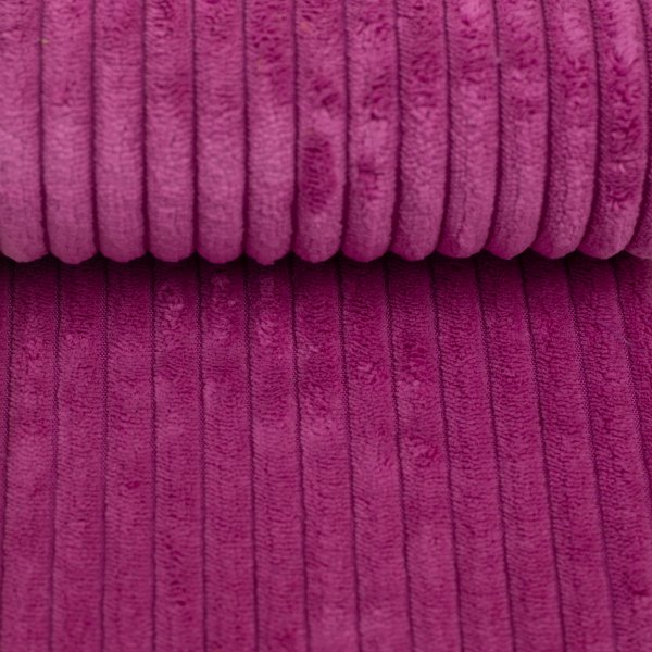 Wanja Cord Samt gerippt in der Farbe pink
