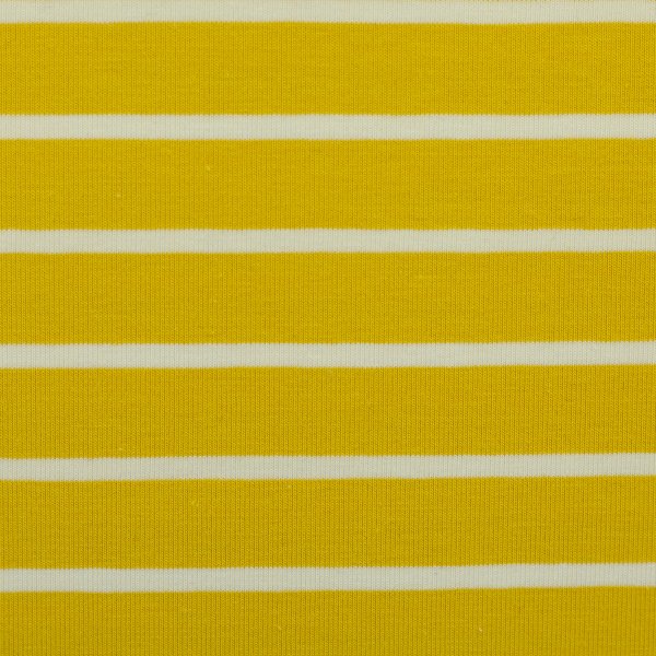 Baumwolljersey -Isa- Streifen - gelb weiss