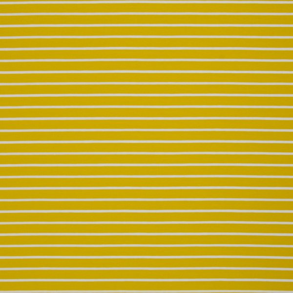 Baumwolljersey -Isa- Streifen - gelb weiss