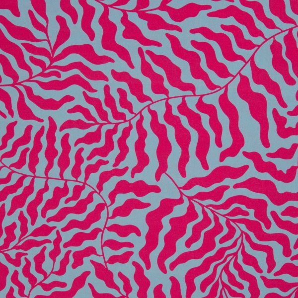 Viskose Webware Dancing Algae by Thorsten Berger pink/hellblau