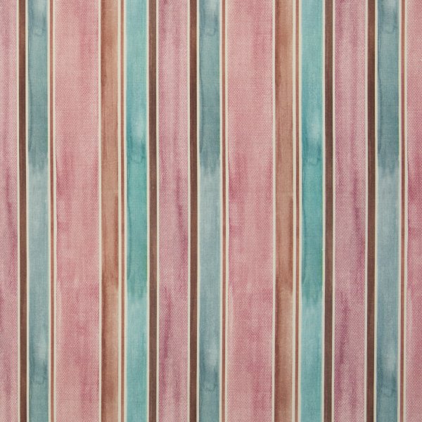 Baumwoll-Canvas WILMA - Stripes altrosa/beige/smaragd