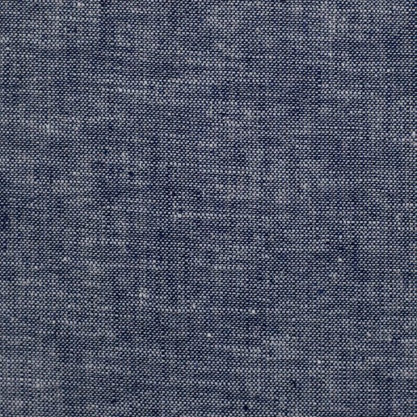 Leinen- Baumwoll Mischgewebe "Paul" dunkelblau meliert