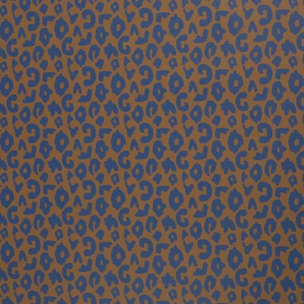 Kunstleder Happy Collection Leo by Cherry Picking ocker/blau