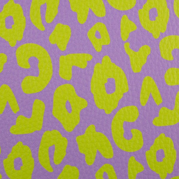 Kunstleder Happy Collection Leo by Cherry Picking flieder/limettengrün