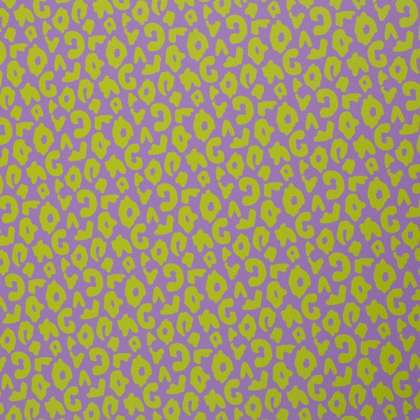 Kunstleder Happy Collection Leo by Cherry Picking flieder/limettengrün