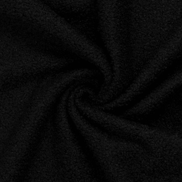 Teddybouclé/ Fleece "Teddy" schwarz/ Swafing