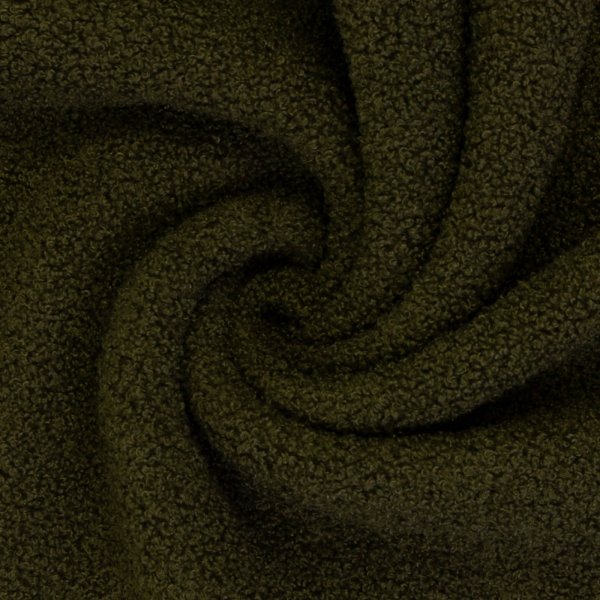 Teddybouclé/ Fleece "Teddy" khaki/ Swafing