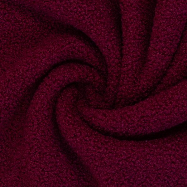 Teddybouclé/ Fleece "Teddy" bordeaux/ Swafing