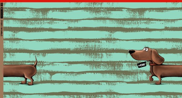 Panel French Terry Dachshund Berny by Thorsten Berger mint