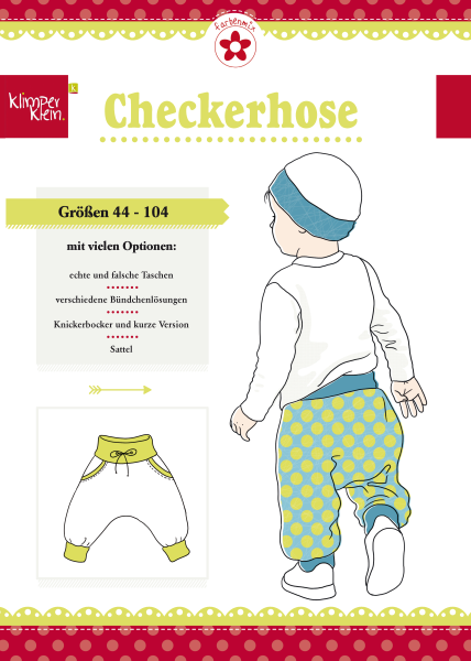 Schnittmuster Kinder: Checkerhose von Klimperklein