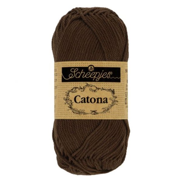 Scheepjes Catona Baumwollgarn 50g  - black coffee / dunkelbraun