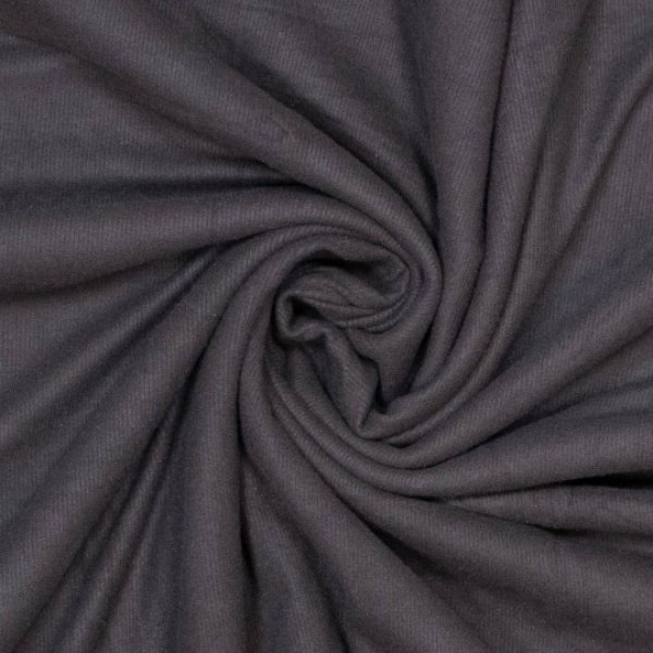 Viskose Ripp-Jersey uni schwarz Öko-Tex