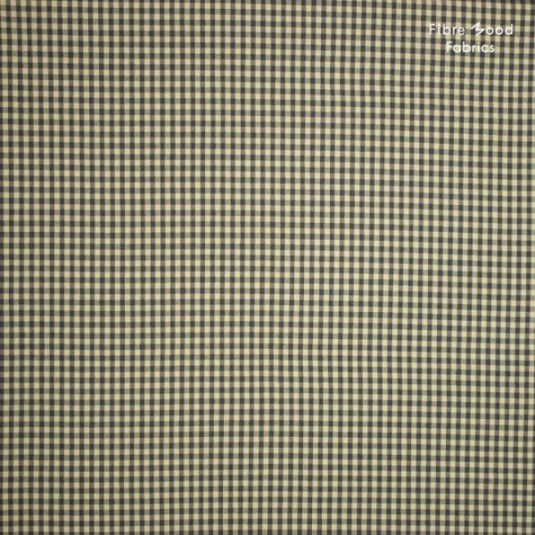 Baumwolle Seersucker - Checks beige/grau
