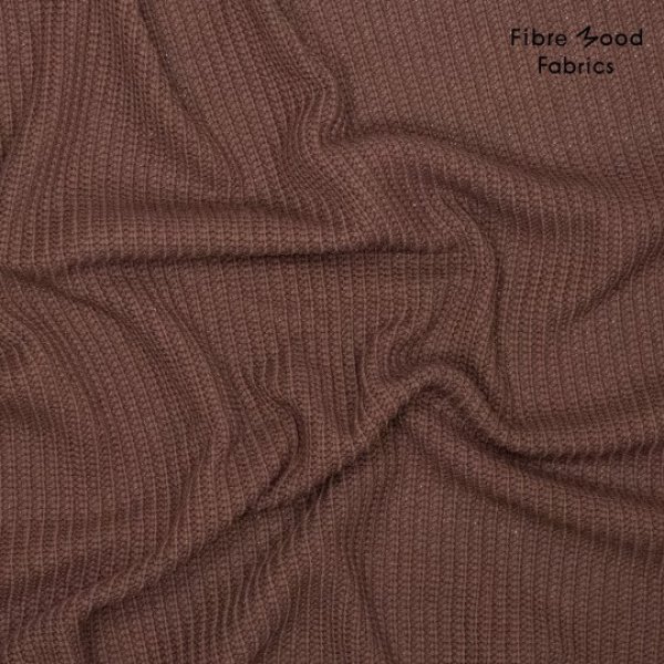 Strickstoff grob gestrickter Stoff braun