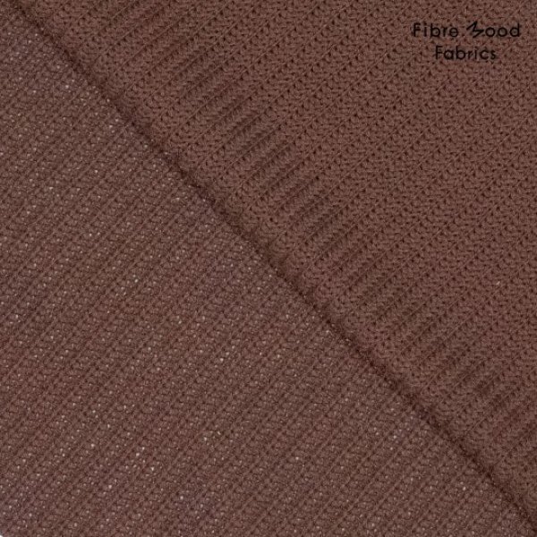 Strickstoff grob gestrickter Stoff braun