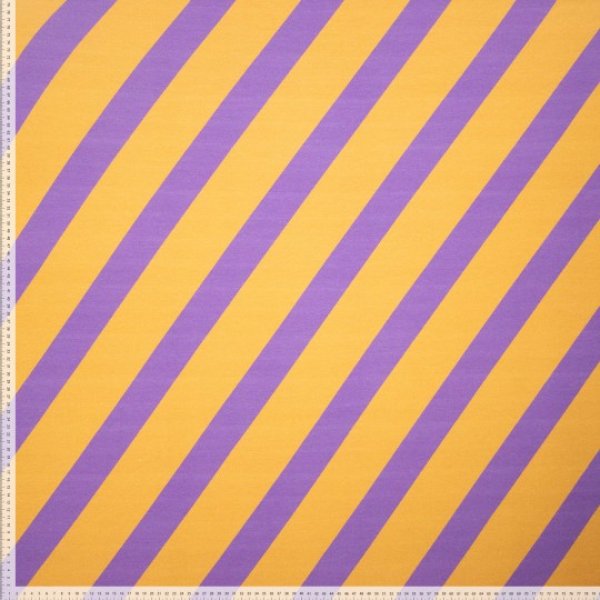 French Terry Diagonale Streife lila/orange