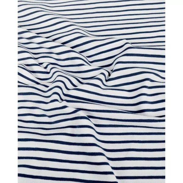 Baumwolljersey marine Streifen