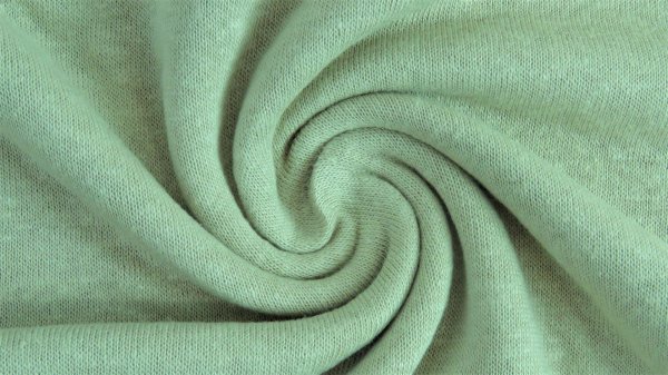 Leinen-Viskose Jersey - Slubgarn - Uni - Old Green
